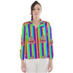 rainbow poo Emoji  Wind Breaker (Women)