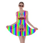 rainbow poo Emoji  Skater Dress