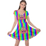 rainbow poo Emoji  Cap Sleeve Dress