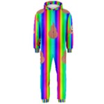 rainbow poo Emoji  Hooded Jumpsuit (Men)