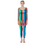 rainbow poo Emoji  Long Sleeve Catsuit