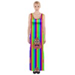 rainbow poo Emoji  Maxi Thigh Split Dress