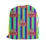 rainbow poo Emoji  Drawstring Pouch (XXL)