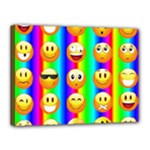 Rainbow emojis Canvas 16  x 12  (Stretched)