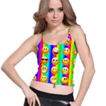 Rainbow emojis Spaghetti Strap Bra Top