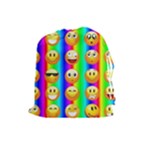 Rainbow emojis Drawstring Pouch (Large)