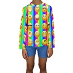 Rainbow emojis Kid s Long Sleeve Swimwear