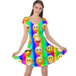 Rainbow emojis Cap Sleeve Dress