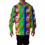 Rainbow emojis Hooded Wind Breaker (Kids)