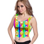 Rainbow emojis Crop Top