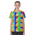 Rainbow emojis Women s Cotton Tee