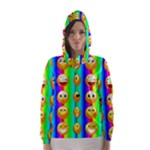 Rainbow emojis Hooded Wind Breaker (Women)