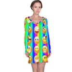 Rainbow emojis Long Sleeve Nightdress