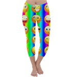 Rainbow emojis Capri Winter Leggings 