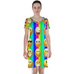 Rainbow emojis Short Sleeve Nightdress