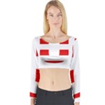 Donald Trump flag Long Sleeve Crop Top (Tight Fit)