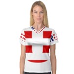 Donald Trump flag Women s V-Neck Sport Mesh Tee