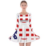 Donald Trump flag Long Sleeve Skater Dress