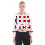 Donald Trump flag Women s Cropped Sweatshirt