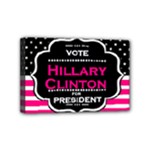 pink Hillary Clinton Mini Canvas 6  x 4  (Stretched)