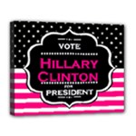 pink Hillary Clinton Canvas 14  x 11  (Stretched)