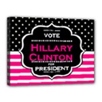 pink Hillary Clinton Canvas 16  x 12  (Stretched)