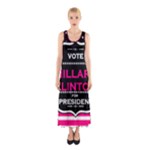 pink Hillary Clinton Full Print Maxi Dress