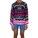 pink Hillary Clinton Kid s Long Sleeve Swimwear