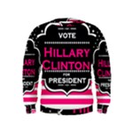 pink Hillary Clinton Kids  Sweatshirt