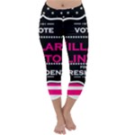 pink Hillary Clinton Capri Winter Leggings 