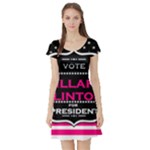 pink Hillary Clinton Short Sleeve Skater Dress