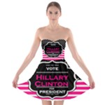 pink Hillary Clinton Strapless Bra Top Dress