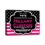 pink Hillary Clinton Mini Canvas 7  x 5  (Stretched)