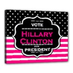 pink Hillary Clinton Canvas 20  x 16  (Stretched)