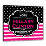 pink Hillary Clinton Canvas 24  x 20  (Stretched)