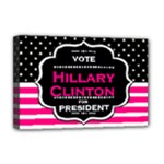 pink Hillary Clinton Deluxe Canvas 18  x 12  (Stretched)