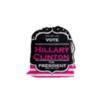 pink Hillary Clinton Drawstring Pouch (Small)