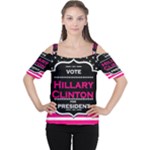 pink Hillary Clinton Women s Cutout Shoulder Tee