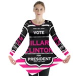 pink Hillary Clinton Long Sleeve Tunic 