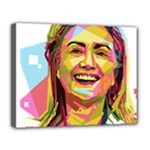 pastel Hillary Clinton Canvas 14  x 11  (Stretched)