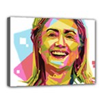 pastel Hillary Clinton Canvas 16  x 12  (Stretched)