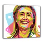 pastel Hillary Clinton Canvas 24  x 20  (Stretched)