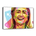 pastel Hillary Clinton Canvas 18  x 12  (Stretched)