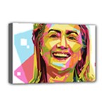 pastel Hillary Clinton Deluxe Canvas 18  x 12  (Stretched)