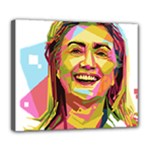 pastel Hillary Clinton Deluxe Canvas 24  x 20  (Stretched)