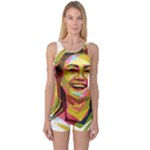 pastel Hillary Clinton One Piece Boyleg Swimsuit