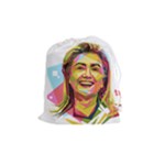 pastel Hillary Clinton Drawstring Pouch (Medium)