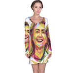 pastel Hillary Clinton Long Sleeve Nightdress