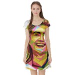 pastel Hillary Clinton Short Sleeve Skater Dress