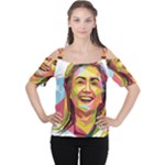 pastel Hillary Clinton Women s Cutout Shoulder Tee